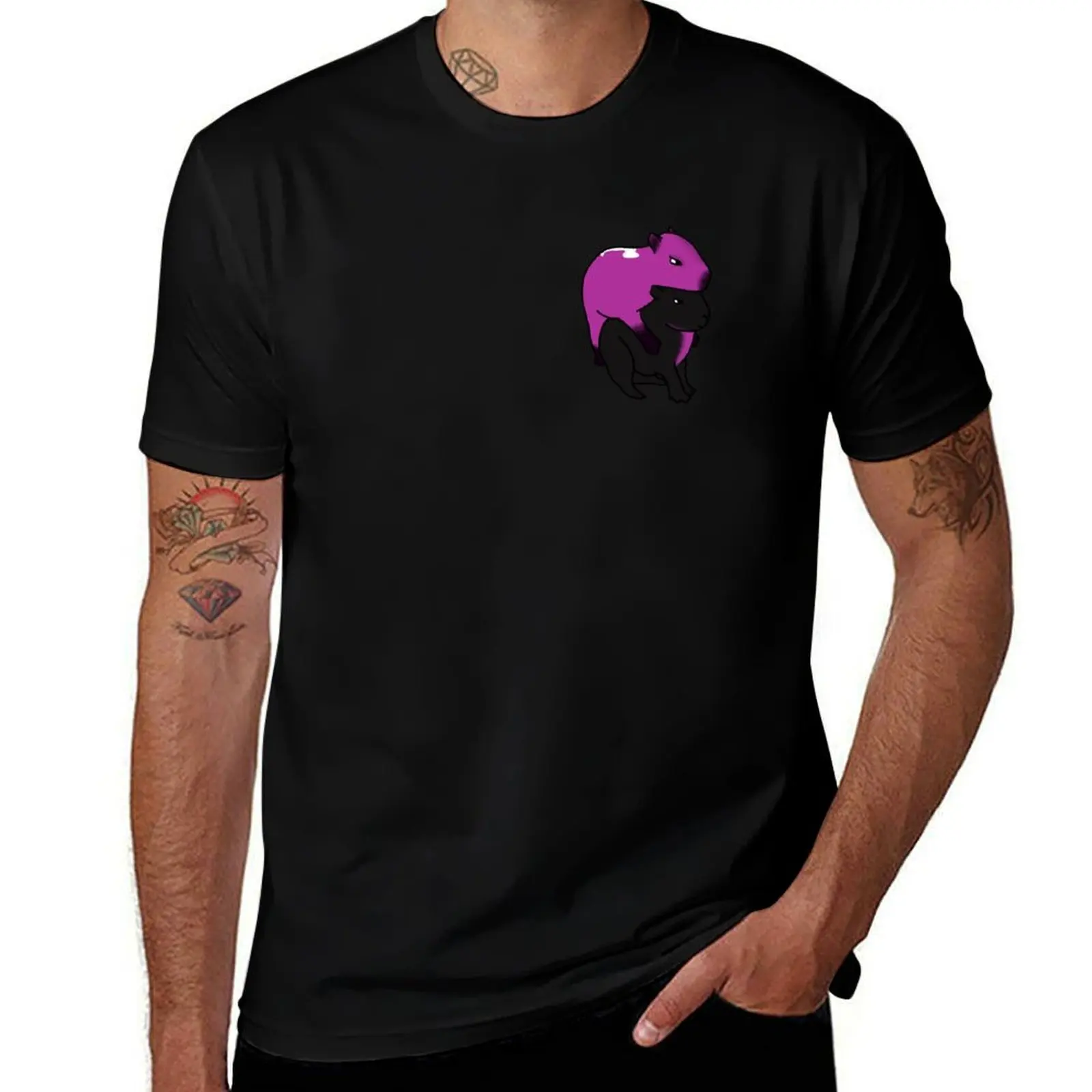

Larbry's Lesbian Pride Capybara T-Shirt oversized t shirt Funny t-shirt customs clothes compression shirt men