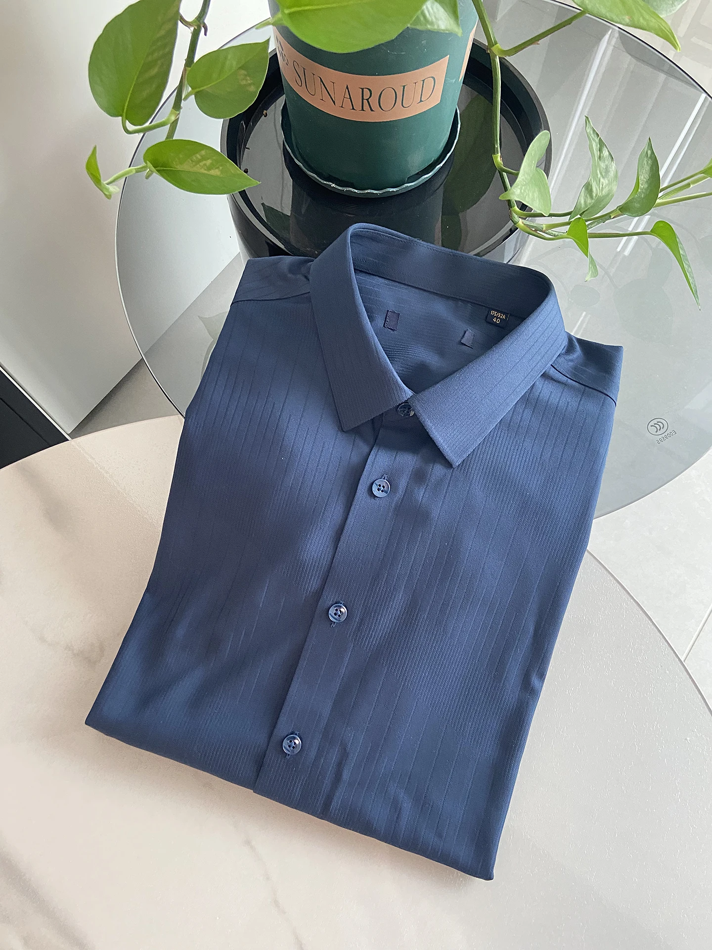 

Мужская рубашка с длинным рукавом, не требующая глажки, комфортная, деловая повседневная, приталенного кроя, с цветочным узором, осенняя новинка