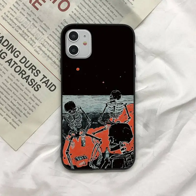 MaiYaCa Gothic Fashion Skull Phone Case for iPhone 11 12 13 mini pro XS MAX 8 7 6 6S Plus X 5S SE 2020 XR cover