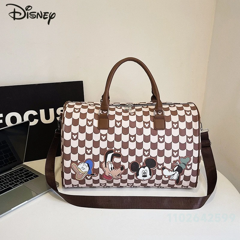 

Disney New Travel Boarding Bag Fashionable High Quality PU Crossbody Bag Cartoon Versatile Large Capacity Women's Luggage Bag