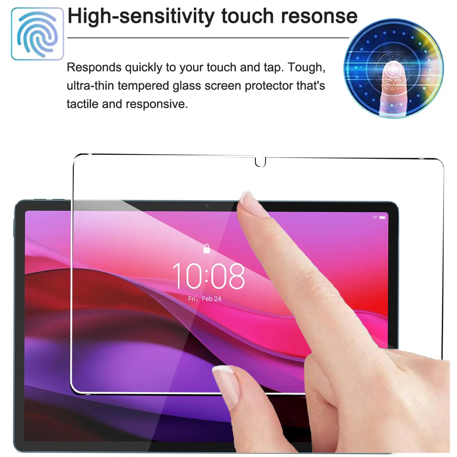 Tempered Glass for Lenovo Yoga Tab Plus/Lenovo Idea Tab Pro 12.7" Screen Protector without bubble 9H Hardness Scratch Resistant