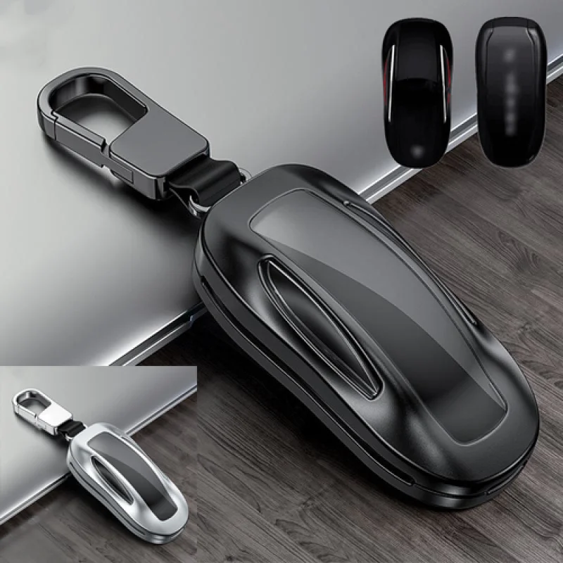 

A + алюминиевый сплав ТПУ автомобильный смарт-брелок чехол сумка брелок для Tesla Model X