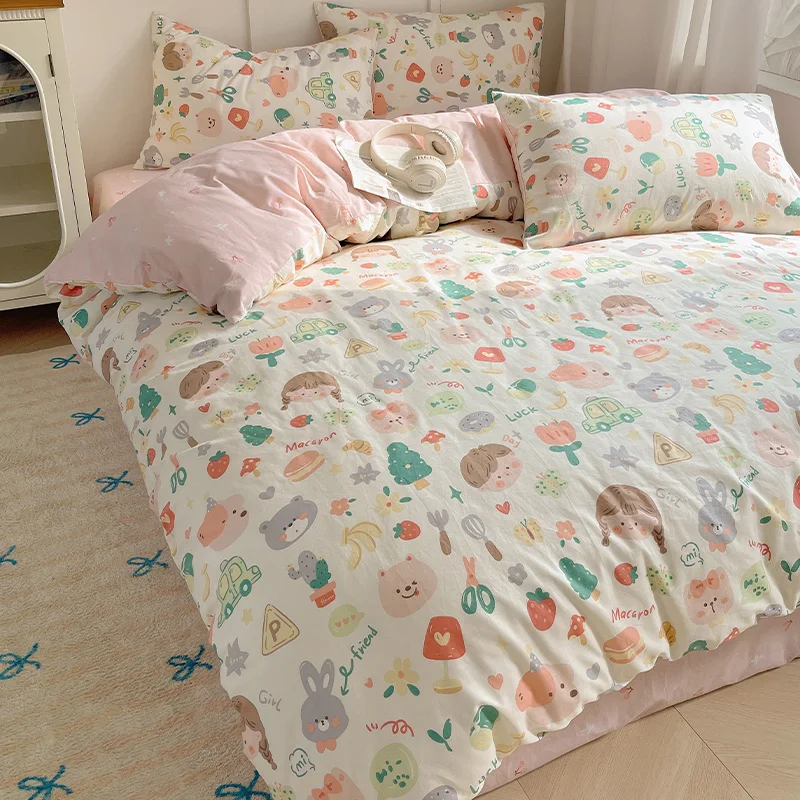 100%Cotton Cartoon Pattern Duvet Cover for Kids Single/Double/Queen Size Quilt Cover housse de couettes Blanket Covers 이불커버