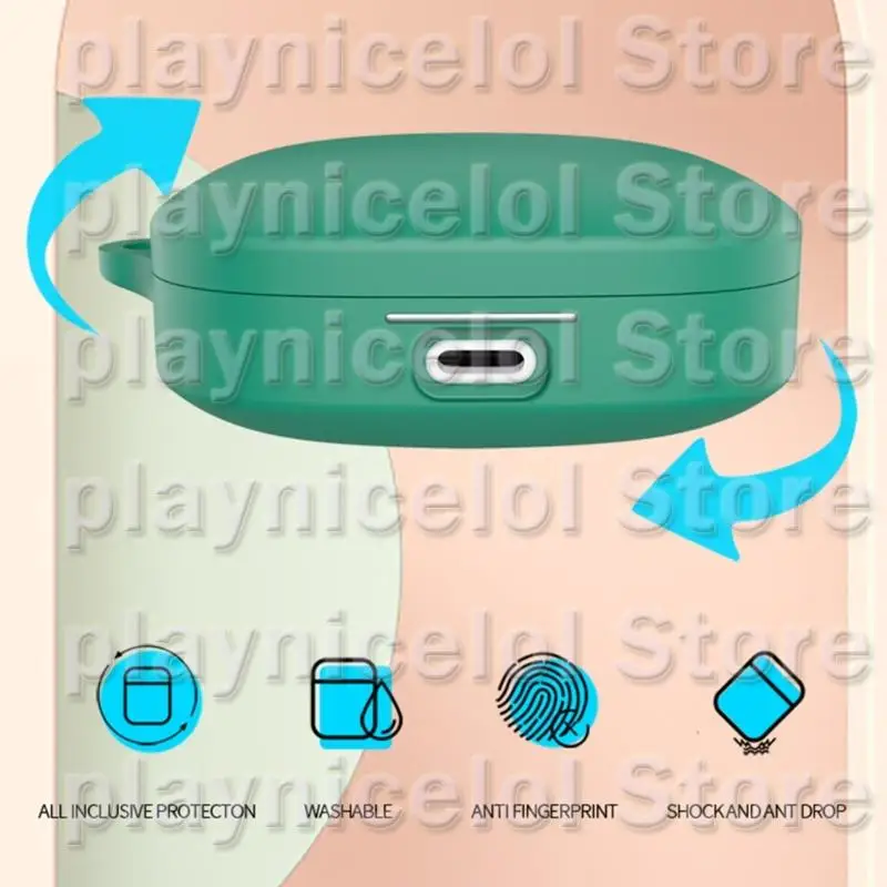 E8BA Guardia flexible Earbud Case cáscara a prueba choques Manga antidustado Evite entrada humedad tierra para 7s