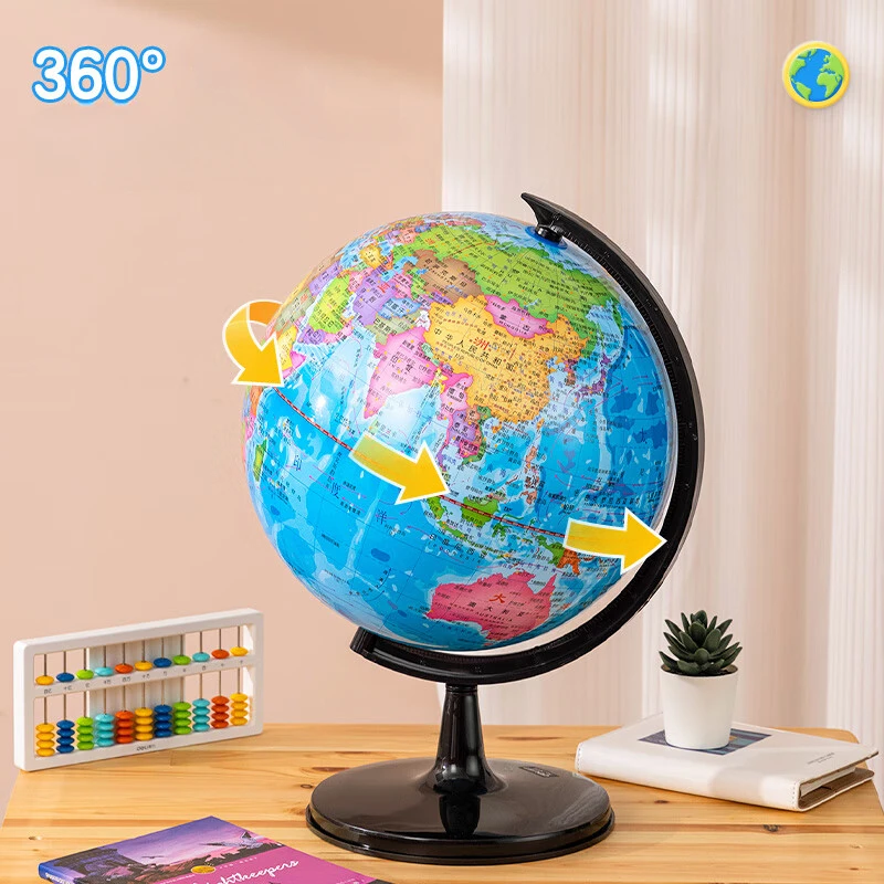 Deli 3035 Globo com suporte, perfeito para estudantes e recursos didáticos, diâmetro 32cm, Terrestre