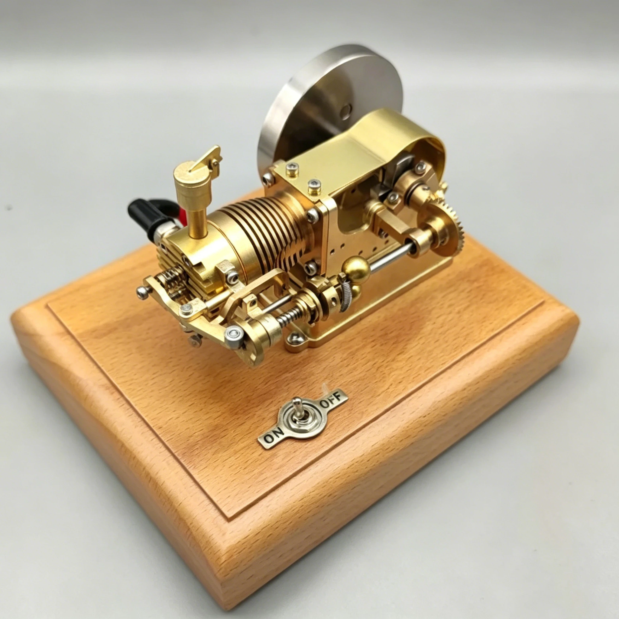 

M20 1.6cc Mini Four Stroke Engine Model Brass Horizontal Single Cylinder Internal Combustion with Speed Limiter for RC Hobby Toy