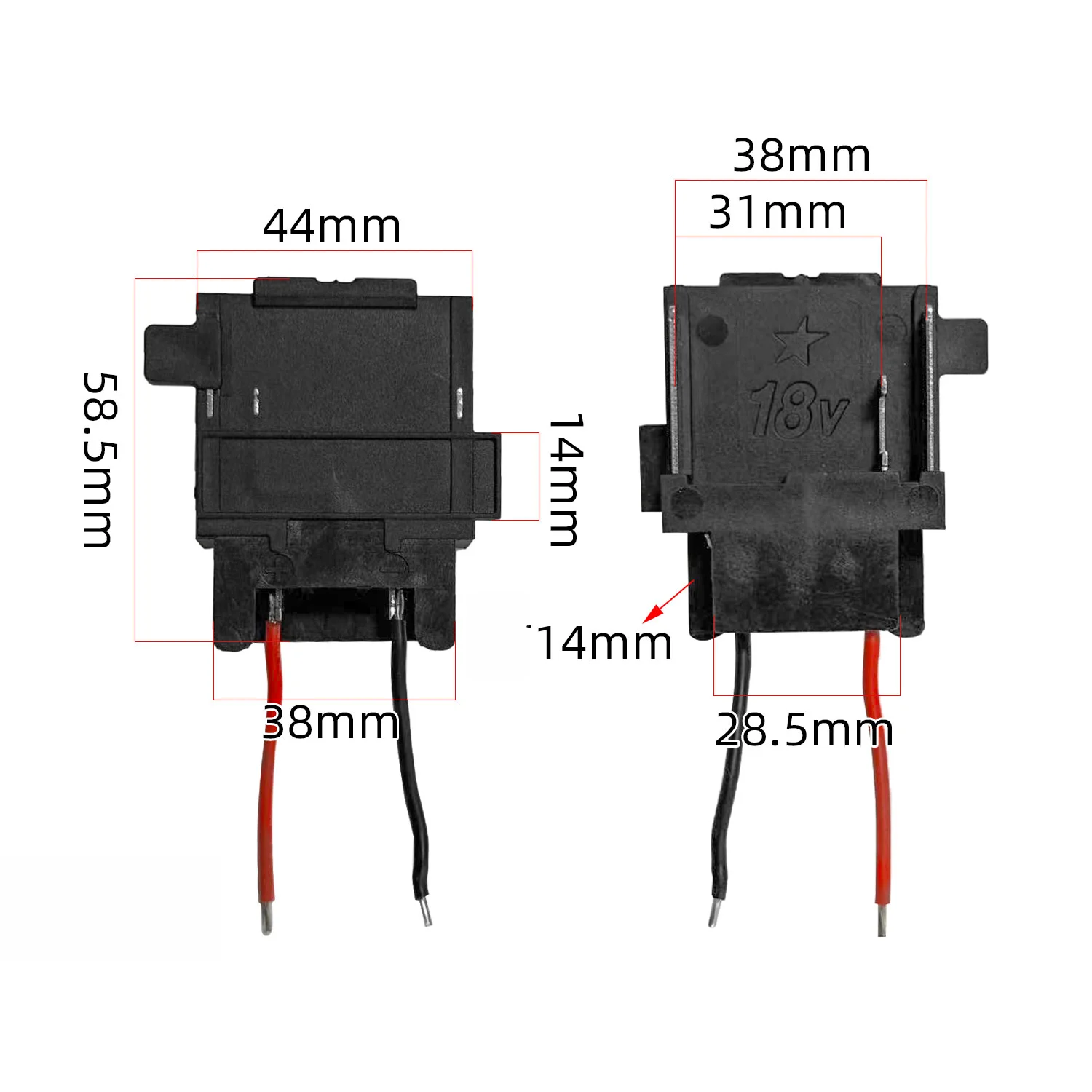 1pc 18V 21V Battery Connectorr Terminal Block 643899-6 Battery Terminal Block For Power Tools Accessories