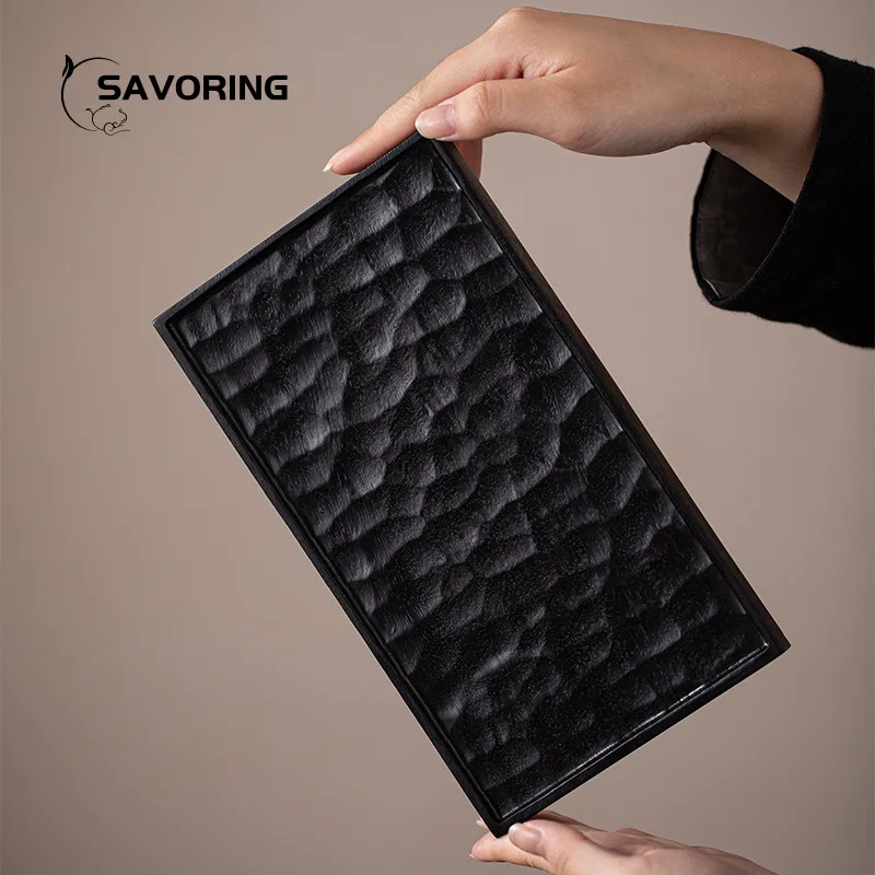 

Деревянный поднос ручной работы в стиле Ваби-Саби, ретро-поднос для чая, аксессуары для чайного набора Кунг-Фу, декоративный поднос для чайной церемонии, принадлежности для стола