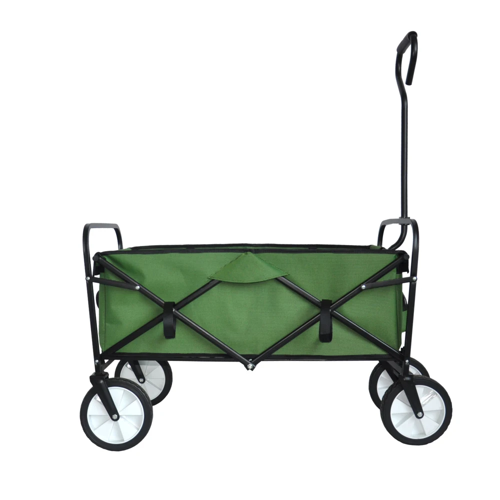 รถเข็นชายหาดช้อปปิ้ง Wagon Garden (สีเขียว) Carrito Plegable Con Ruedas Carretilla Plegable