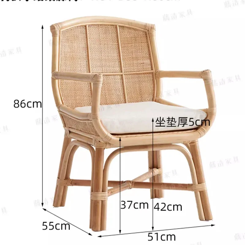 Kursi Makan Jepang rotan kursi makan kayu Mewah Kamar Tidur kursi makan desain minimalis furnitur rumah Silla De Comedor LLDC