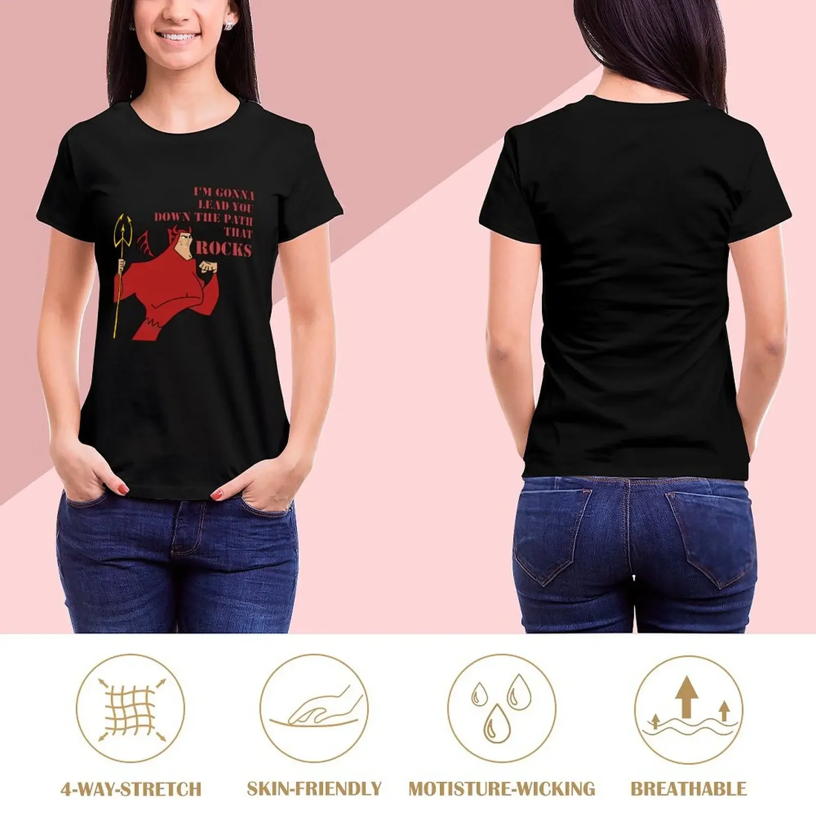 Kronk Devil - Emperors New Groove - Lead You Down The Path That Rocks T-Shirt female Female clothing animal print Woman T-shirts