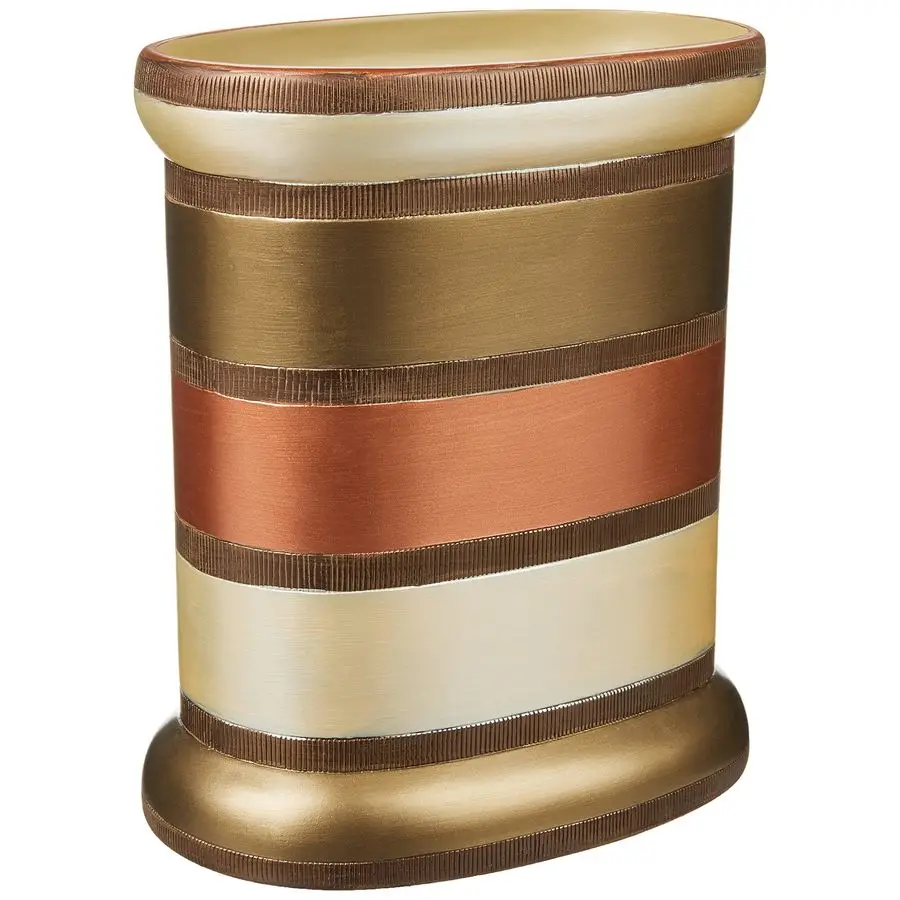 

Contempo Waste Basket Luxury Bath Waste Basket Modern Classic Contemporary Decorative Beautiful Designs Stylish Bathroom, Spice