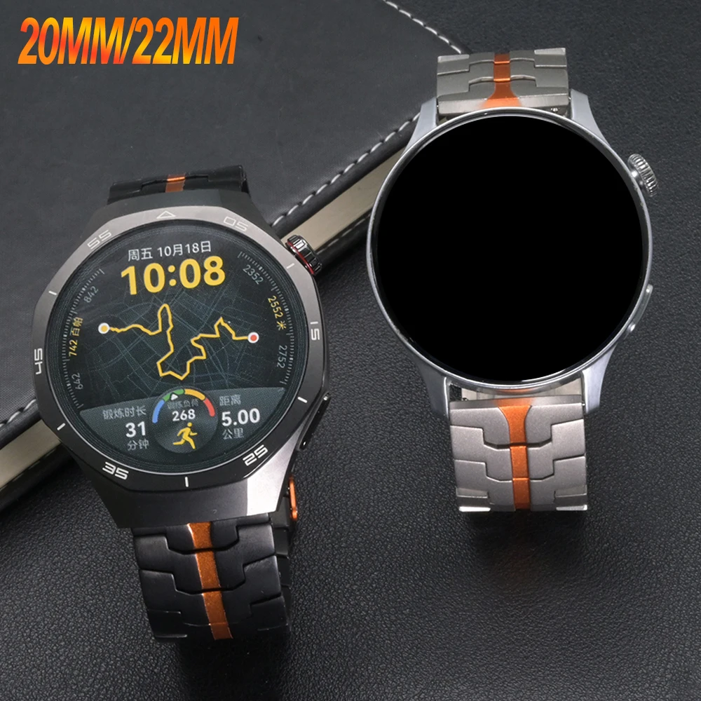 20mm 22mm Titanium Band for Huawei GT5Pro 46mm GT4 5 46mm Strap For Amazfit Balance Active 2 Oneplus Watch 2 2R Man Luxury Strap