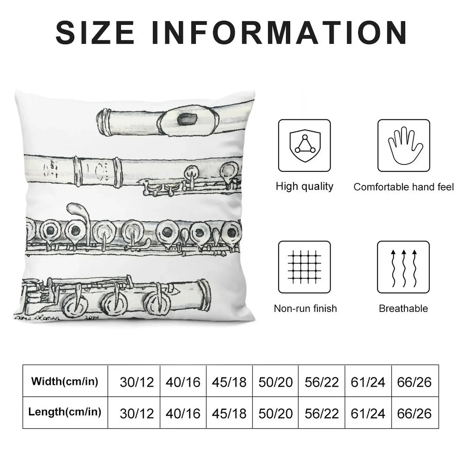 The Flute Throw Pillow Couch Cushions Pillow Case Sofa Cushion Cover Cushions For Decorative Sofa pillow