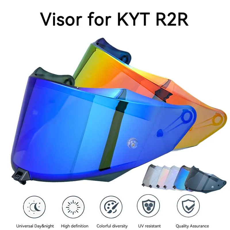 

R2R Motorcycle Helmet Visor Lens For KYT R2R Replace Anti-UV Anti-Scratch Dustproof Wind Shield Motorcycle Accessories