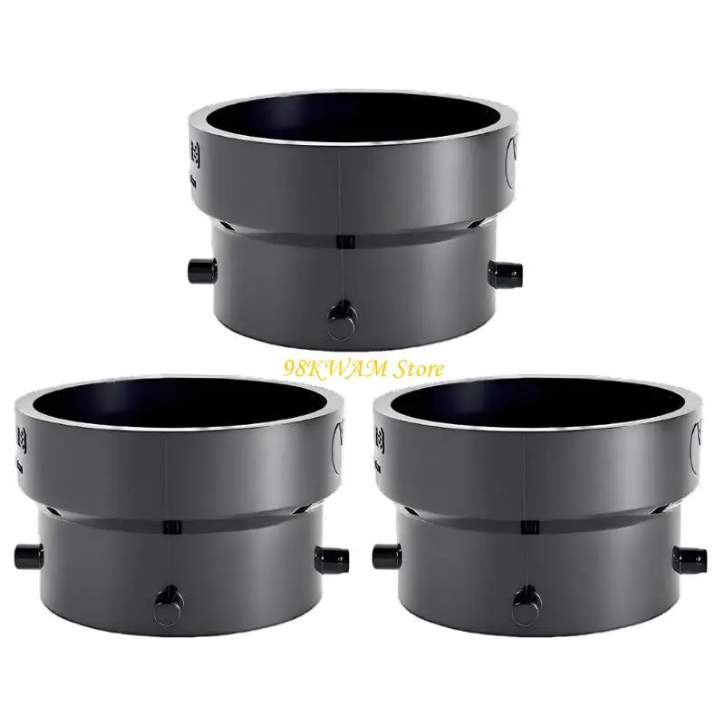 T1029-2 Motorhome Sewer Terminal Fittings for Recreational Vehicles, 3 Injection-Molded ABS Adapters for Interface 68UF