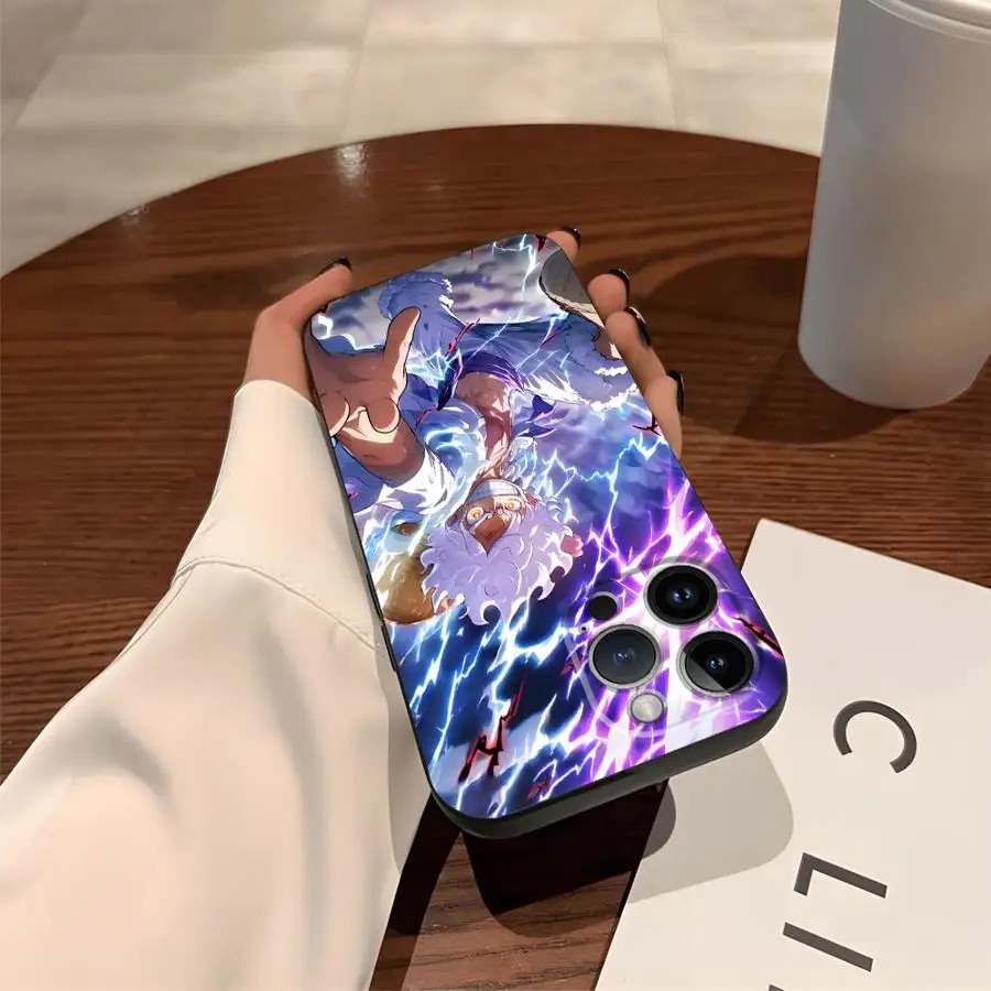 Black Soft Phone Cover Case for iPhone XR 7 8 17Air 15 16 14 Plus XS Max 13 12 11 17 Pro Max One Piece Luffy Cool