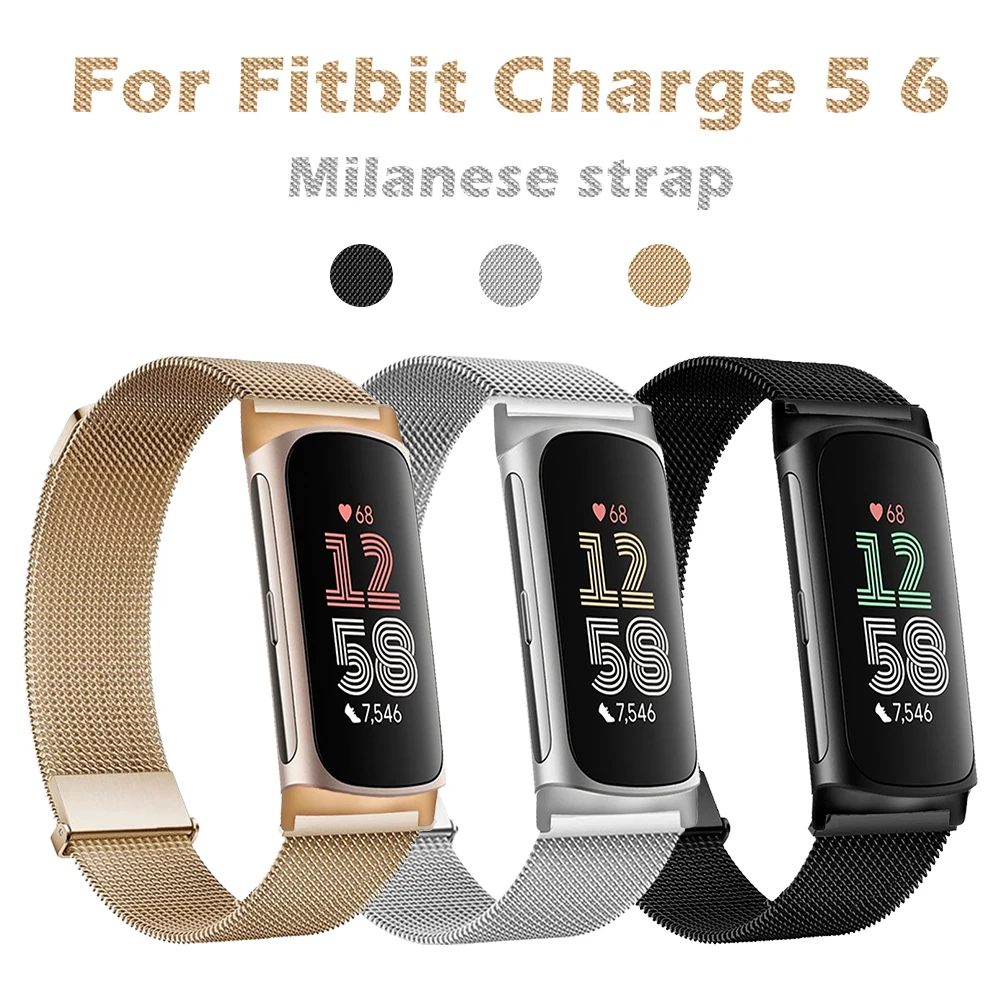 

Миланский ремешок подходит для FITBIT Charge 5/6, дизайнерский ремешок с магнитной пряжкой, подходит для ремешка для часов FITBIT Charge5 Charge6