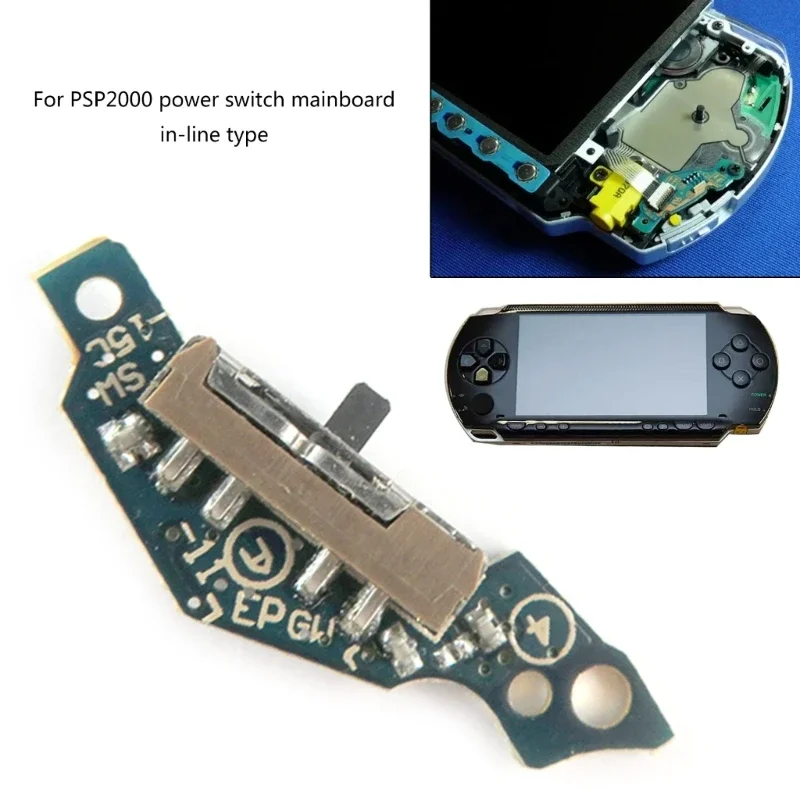 Replacement On Off Power Circuit PCB Board Repair Part Compatible for Psp 2001 2004 2008 Series Game Console