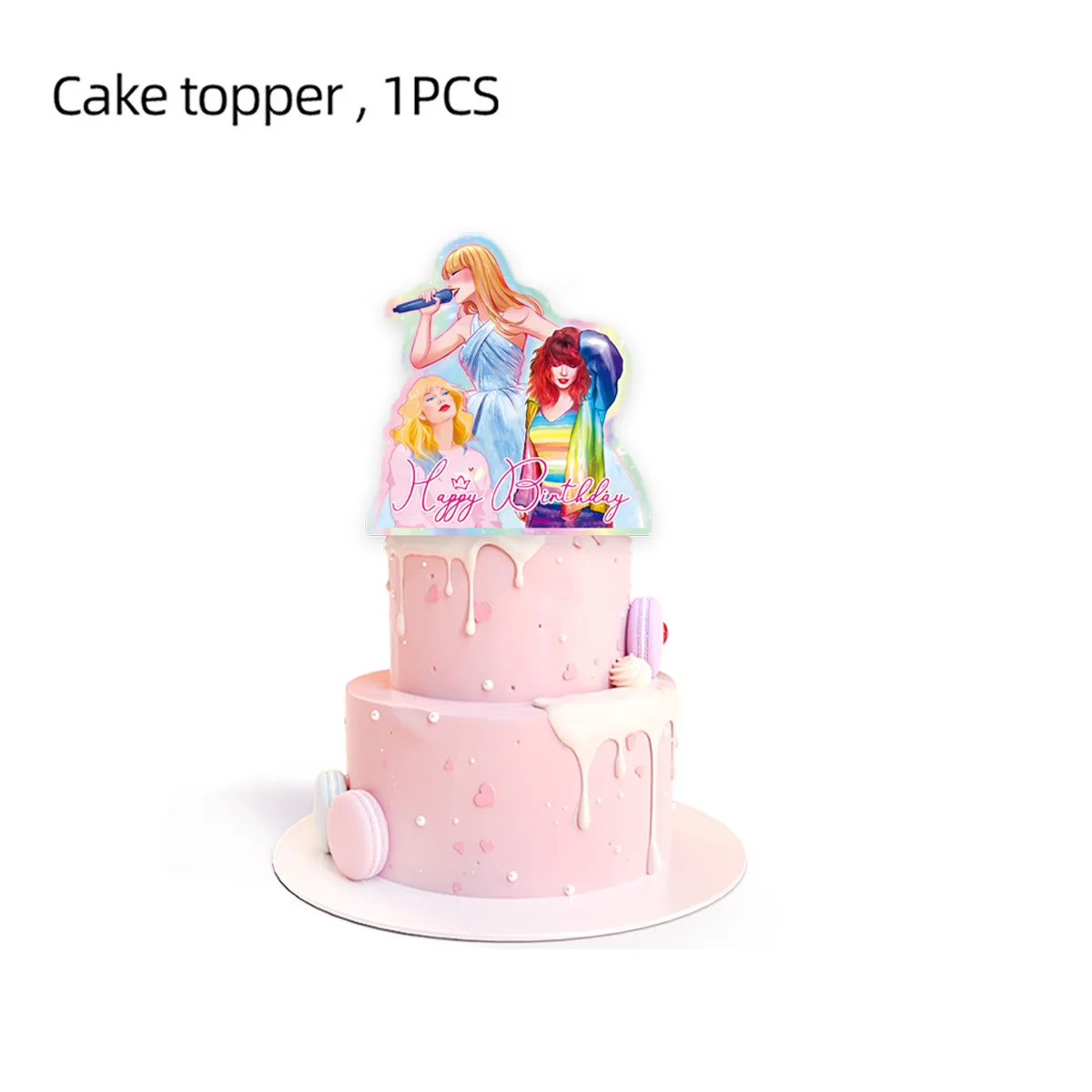 Star Singer Taylored Happy Birthday Party Dekoration Geschirr Mädchen Kuchendeckel Tischdecke Luftballons Babyparty Partyzubehör – Detail 9