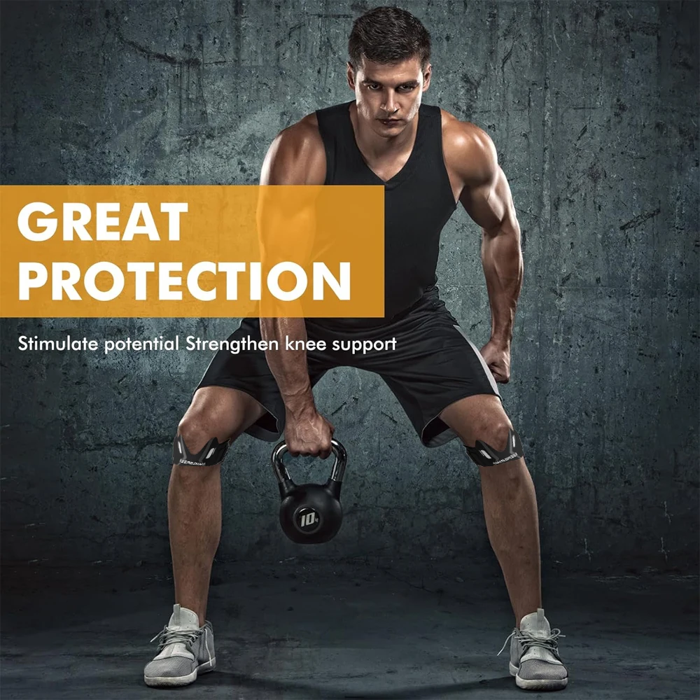 1 Stück Kniescheibenbandage Kniescheiben-Schutzband Knie-Sehnen-Stützbandage Verstellbare Absorptions-Kompressionsauflage Basketball – Detail 15