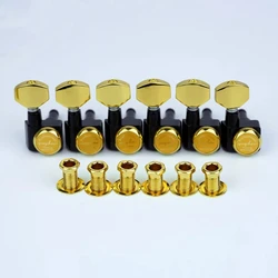 GUYKER 6R/6L Machine Heads no screws Locking Tuning Key Pegs Tuners Chrome