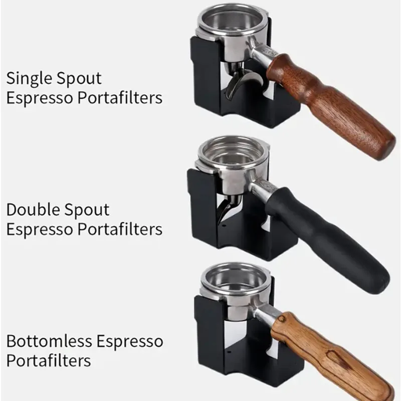 Portafilter Stand Coffee Tamper Station Coffee Tamping Stand Tamper Mat Portafilter Holder For 51/53/54/58MM Coffee Portafilters