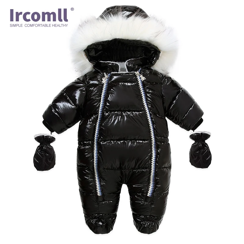 Ircomll Hight Quality Baby Boy Girl Winter Clothes Baby Snowsuit Toddler Thicken Waterproof Down Rompers Children Overalls