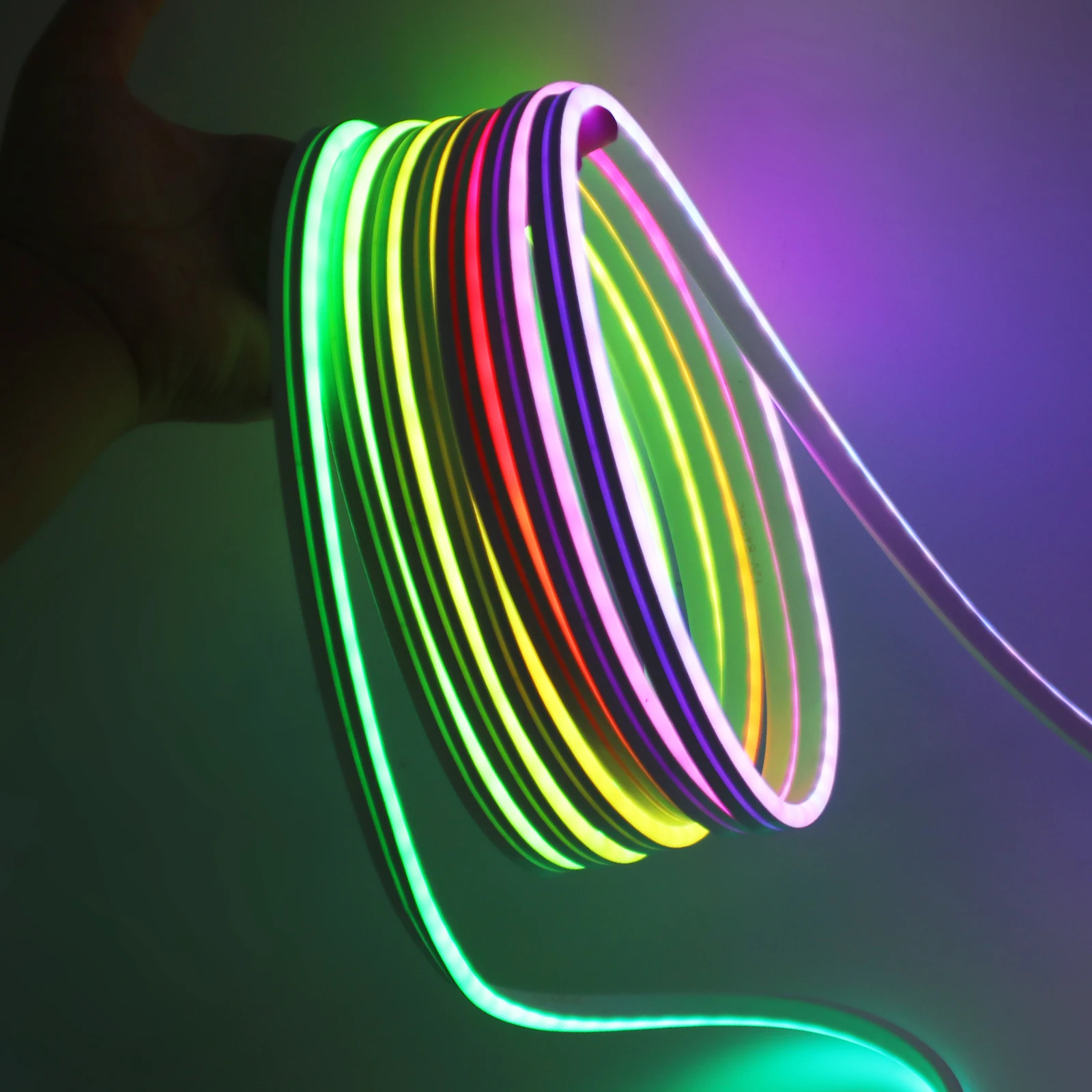 12V Neon Strip WS2811 RGB Full Color Neon Light 6X12MM IP67 Waterproof Silicone Tube 84Leds/m Flexible Ribbon Rope Tape Diode