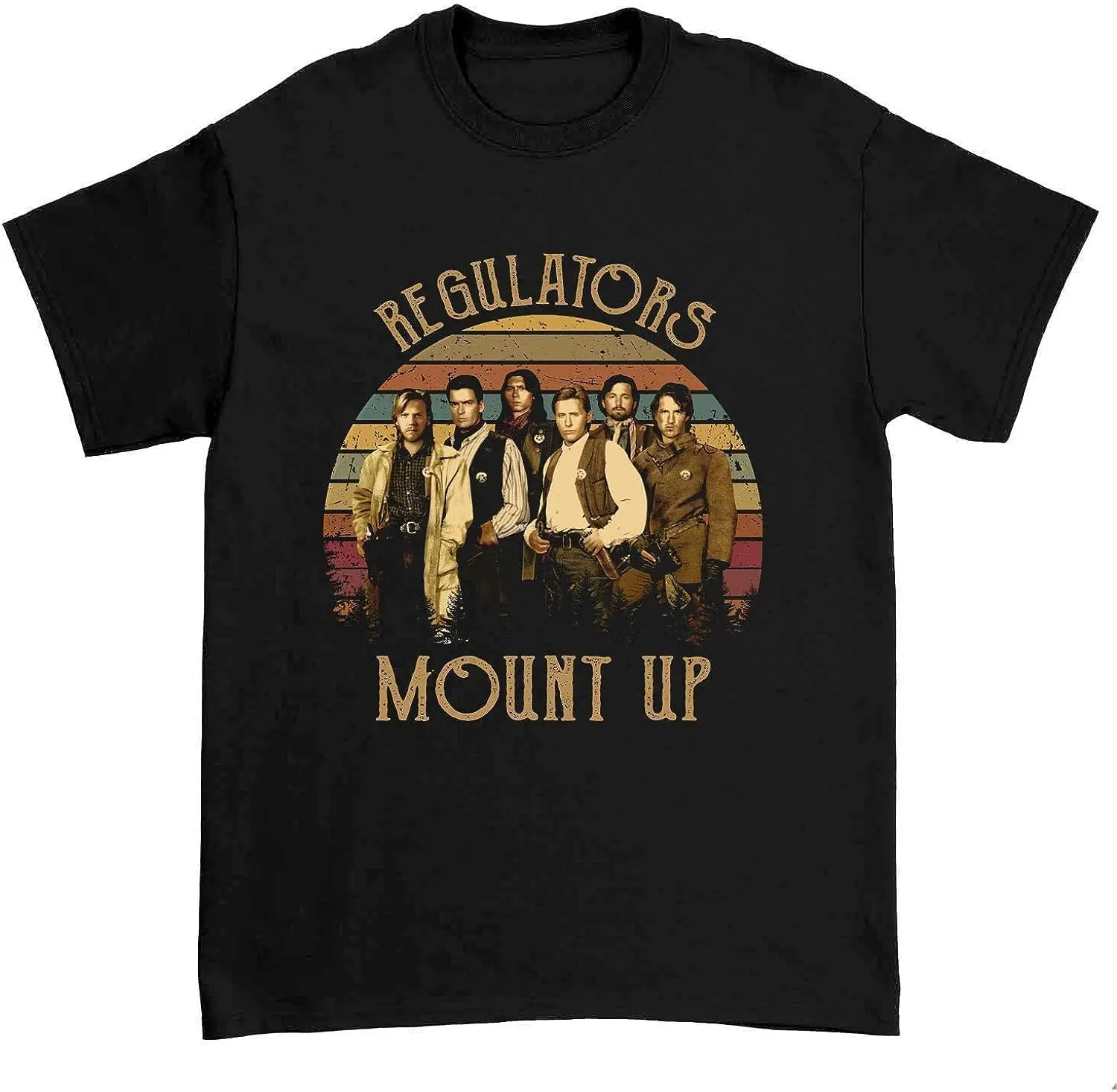 Regulators Mount Up Tagline Retro Movie Shirt T-Shirt  Tees Cotton Luxury brand vintage oversized