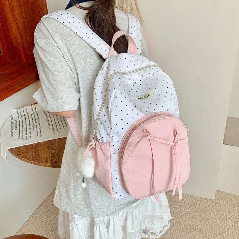 

Модные рюкзаки с бантом для девочек-подростков, студентов колледжа, легкая школьная сумка, рюкзак в лесном стиле