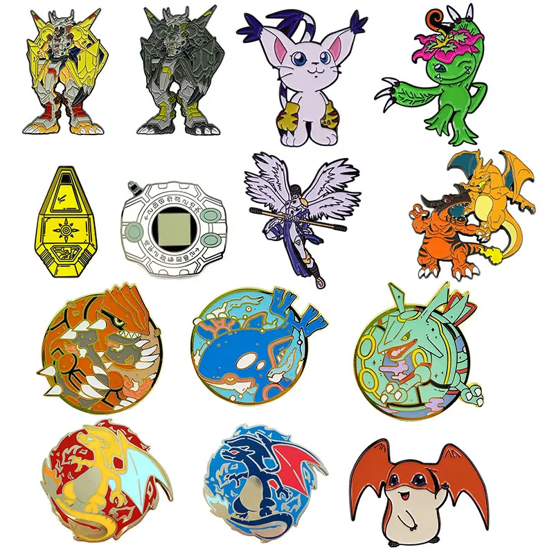 Digimon Adventure Enamel Pins Metal Brooch  Enamel Pin Lapel Pins Badge Hats Clothes Backpack Decoration Jewelry Accessories