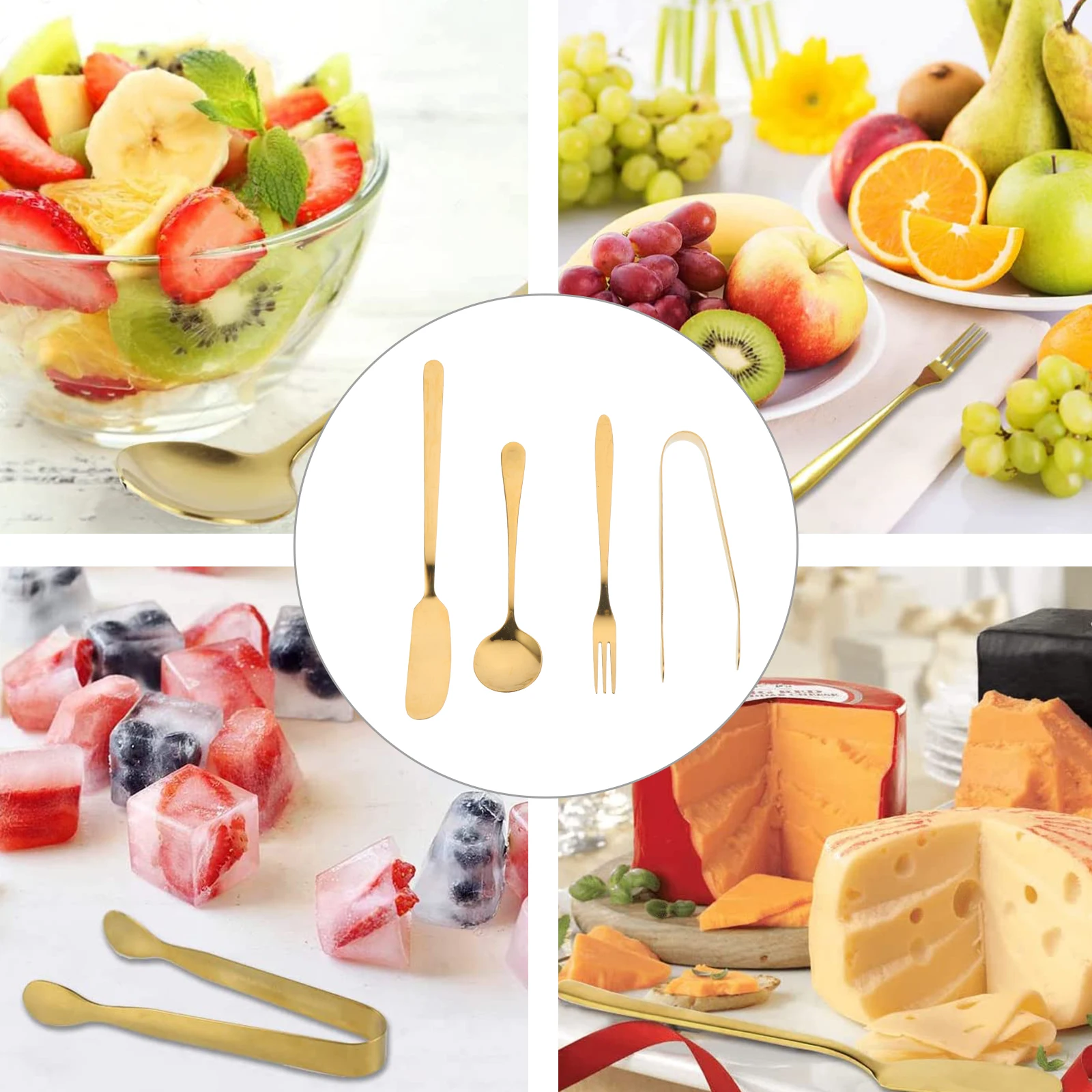 

1Set Cheese Serving Set Stainless Steel Portable Ergonomic Handle Multipurpose Cheese Spatula Cutter Charcuterie