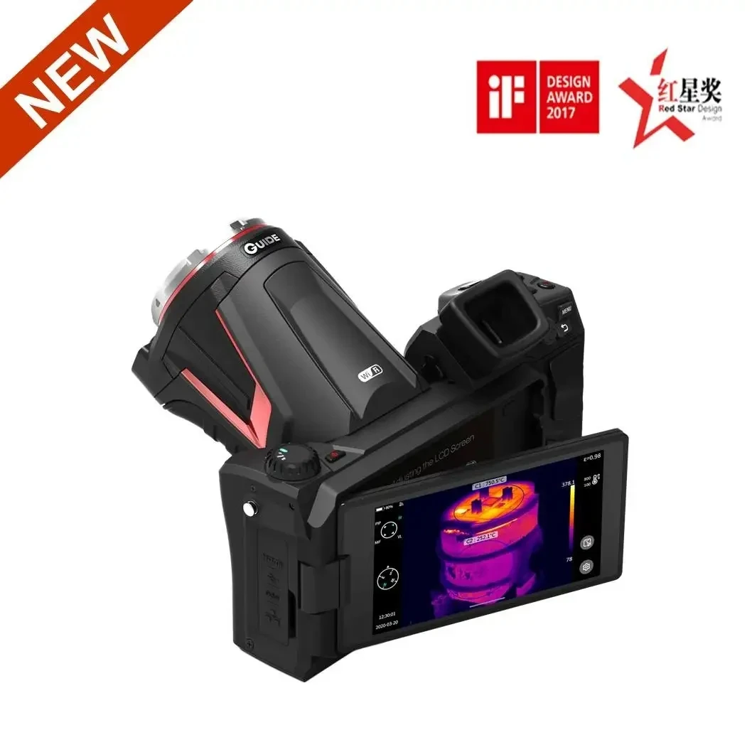 Guide PS400 temperature measurement -40C~2000C with 13 million pixels visible light camera infrared thermal camera