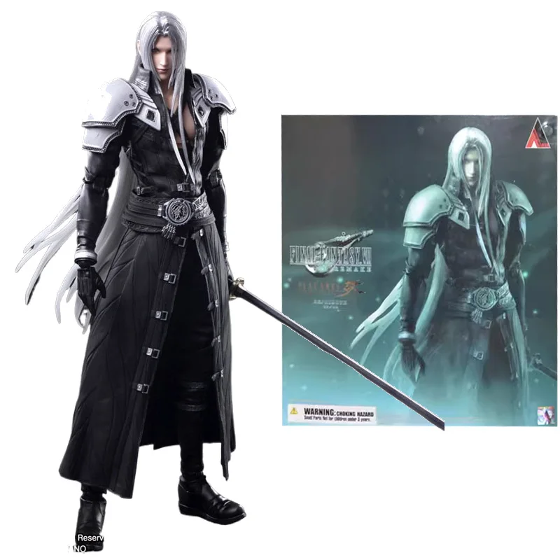 Оригинальные квадратные фигурки в наличии ENIX PLAY ARTS PA Sephiroth, 28 см, аниме, модель, коллекционные экшн-игрушки, подарки