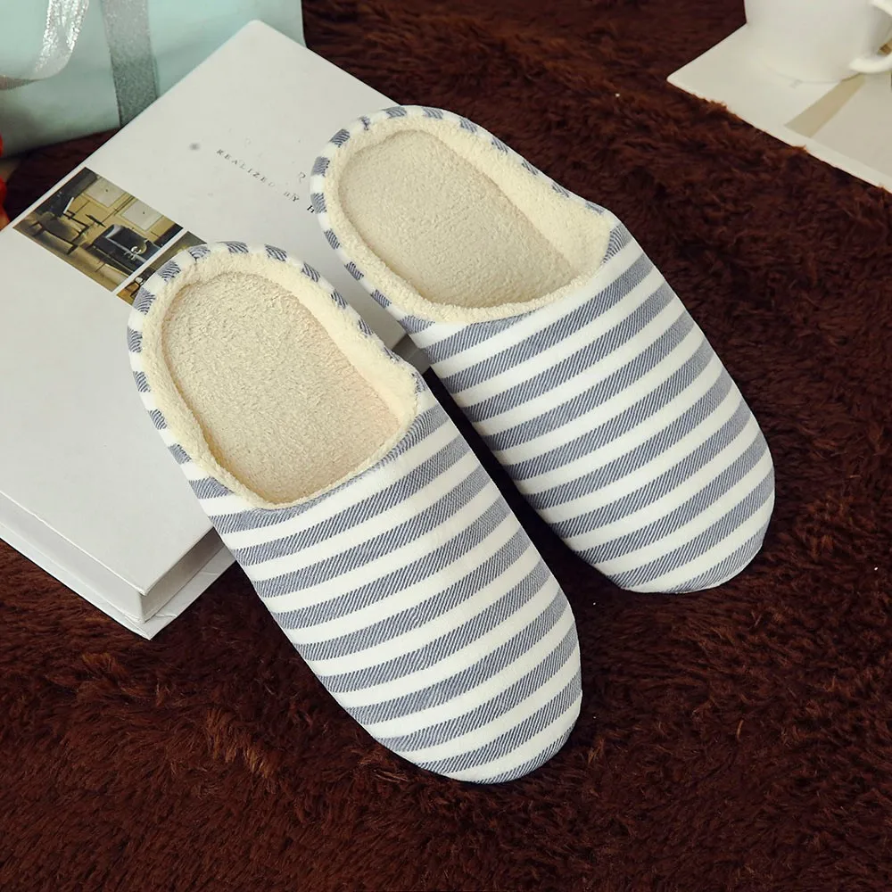 New Winter Home Cotton Slippers Women Couples Shoes Men Fur Cotton Women Winter Indoor Home Comfortable Warm Slides 2024