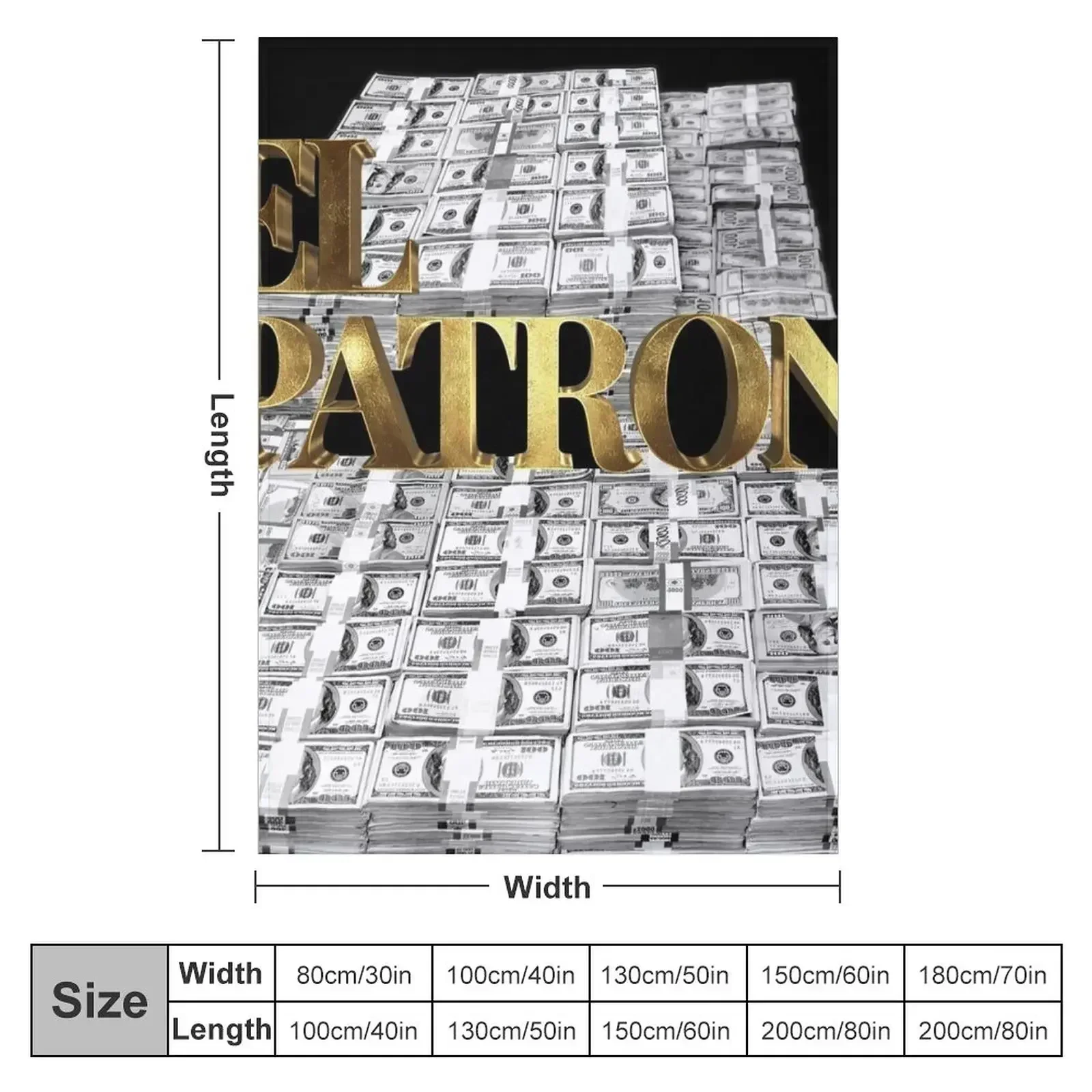 New El Patron Cash Money Gold Throw Blanket for babies Sofa Throw Blankets