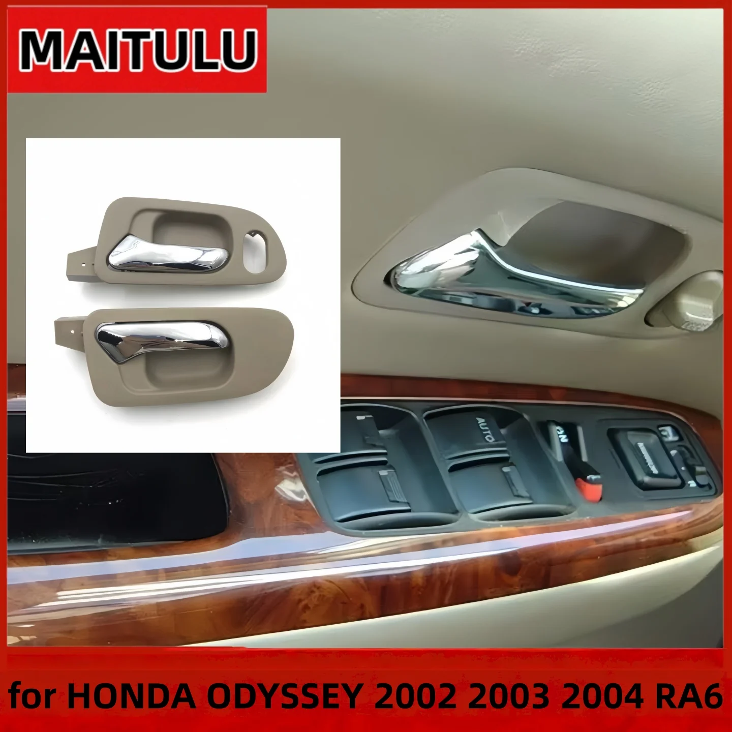 

Car-Styling Chroming Beige Car Interior Door Handle for HONDA ODYSSEY 2002 2003 2004 RA6 Inner Door Handle