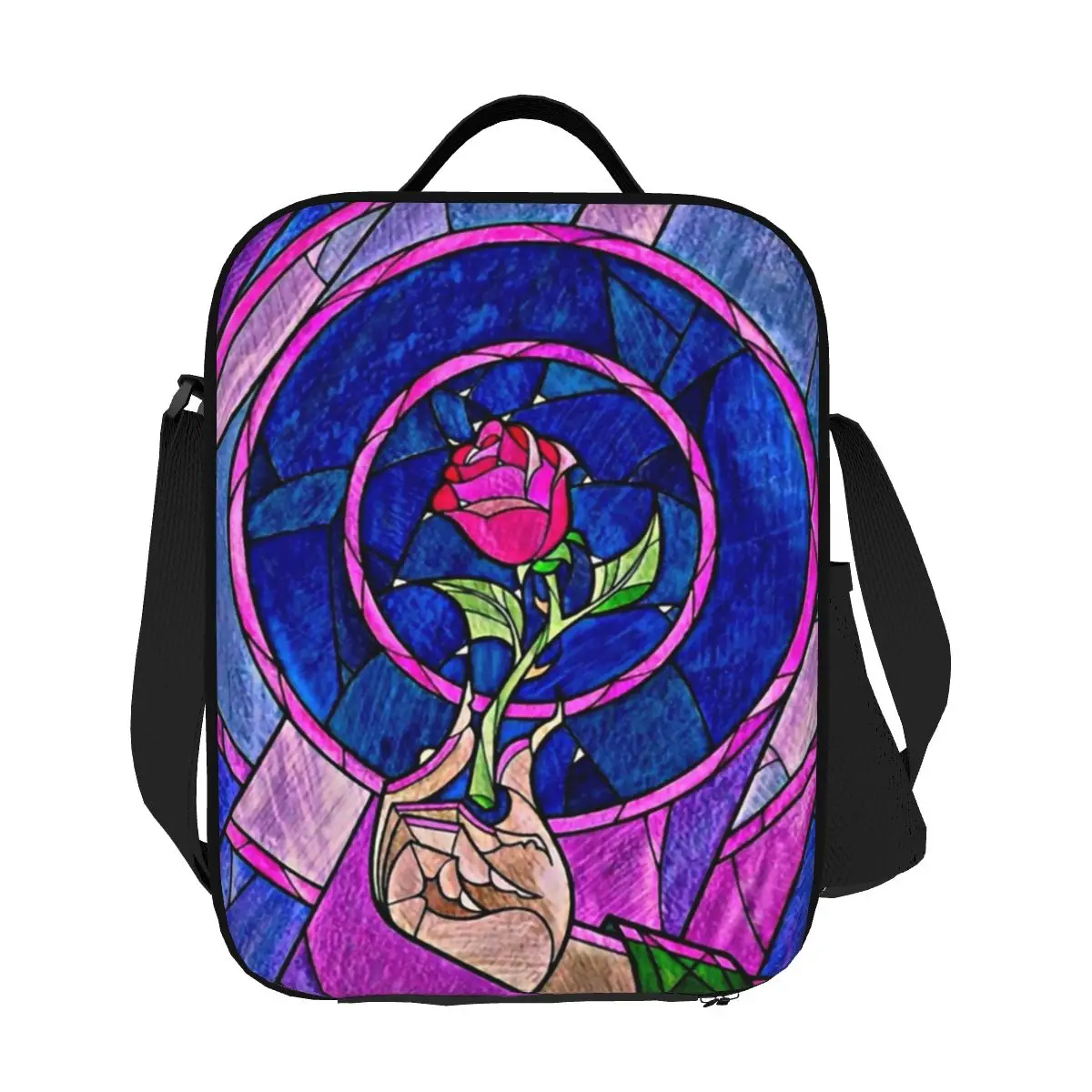 

Пользовательские изолированные сумки для обеда Rose Beauty And The Beast, женские музыкальные романтические фэнтезийные пленки, портативный холодильник, термобокс для еды, ланч-бокс