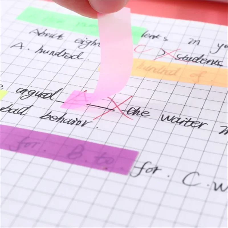 200 Sheets Color Sticky Notes Memo Pad Notes Index Transparent Post Stickers Bookmarks Notepad School Office Stationery Supplies image 6