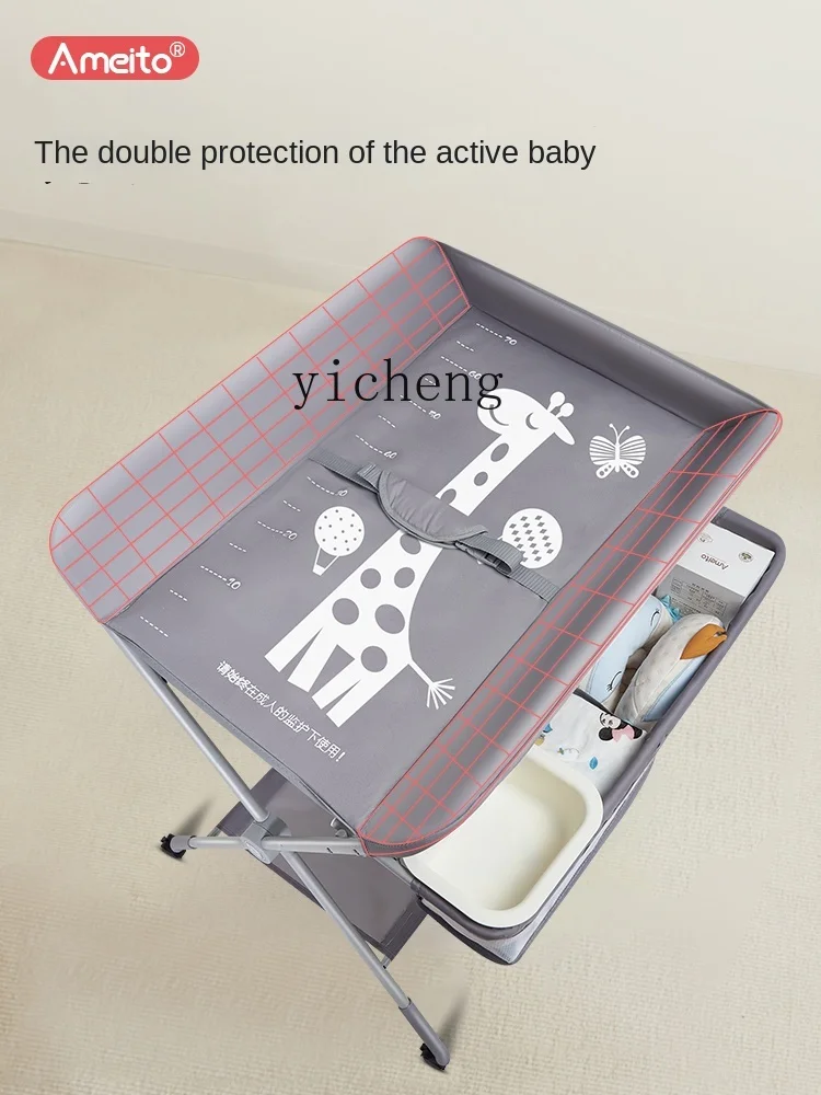 Tqh Diaper-Changing Table Baby Care Desk Baby Diaper-Changing Table Multifunctional Foldable Bed Massage