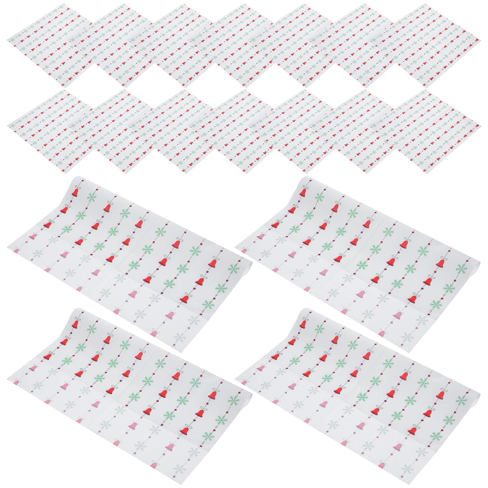 

20PCS Printed Christmas Napkins Disposable Xmas Snowflake Pattern Tissue Dinner Napkins Birthday Party Favors Supplies
