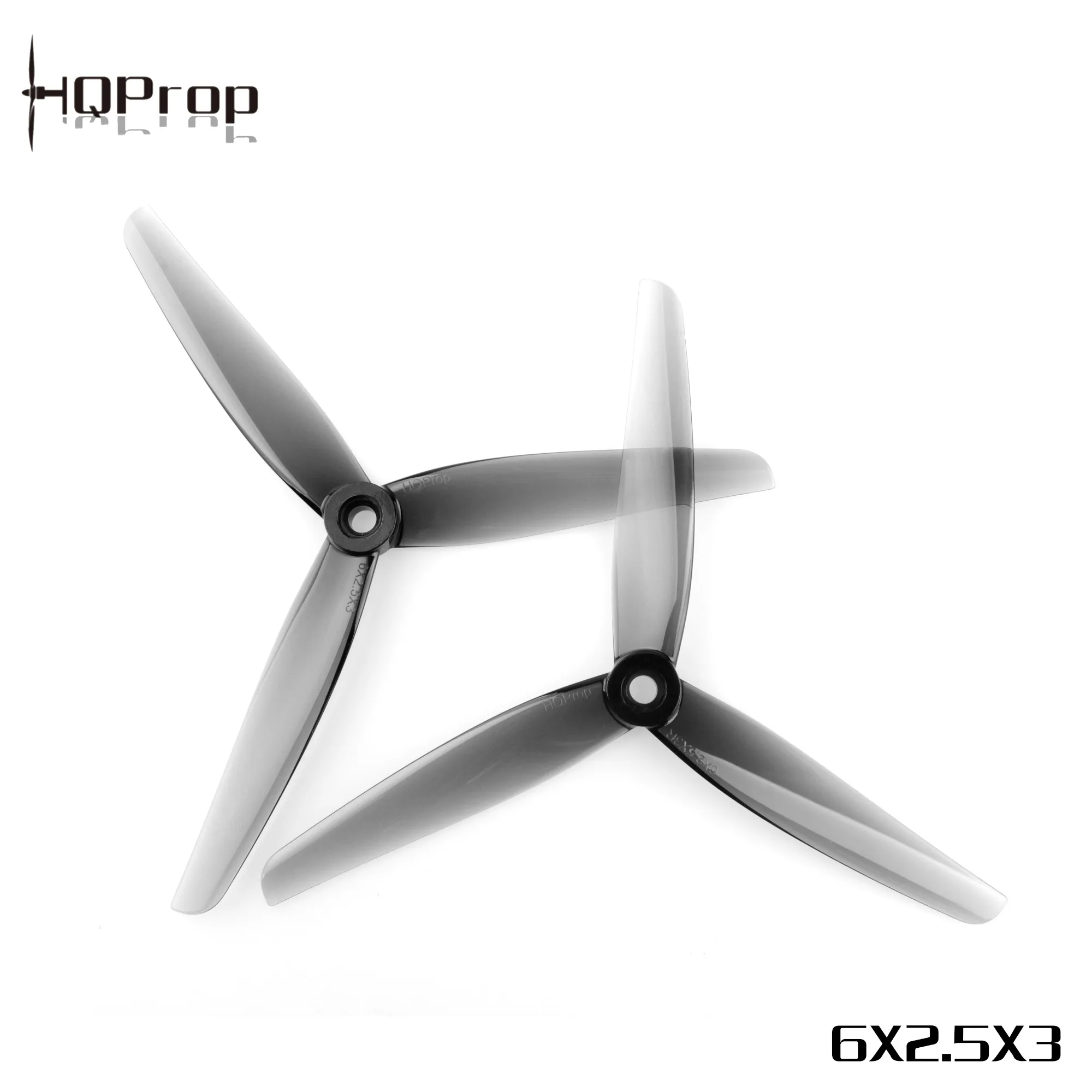 HQProp 6X2.5X3 Light Grey 3-Blade Propeller (2CW+2CCW)