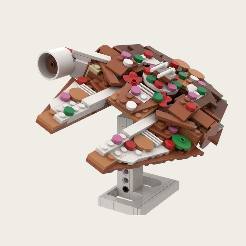 Blocos de construção de nave espacial de Natal - Kit de modelo criativo DIY, brinquedo educacional STEM para crianças e adultos, coleção de presentes de feriado