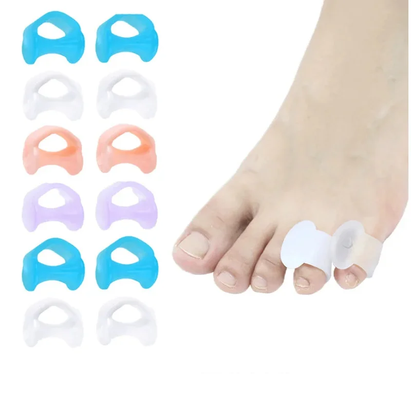 1/2/3/4/5/6Pairs Gel Toe Separator Pinky Toe Spacers Little Toe Cushions for Preventing Rubbing Relieve Pressure Foot Care Tool