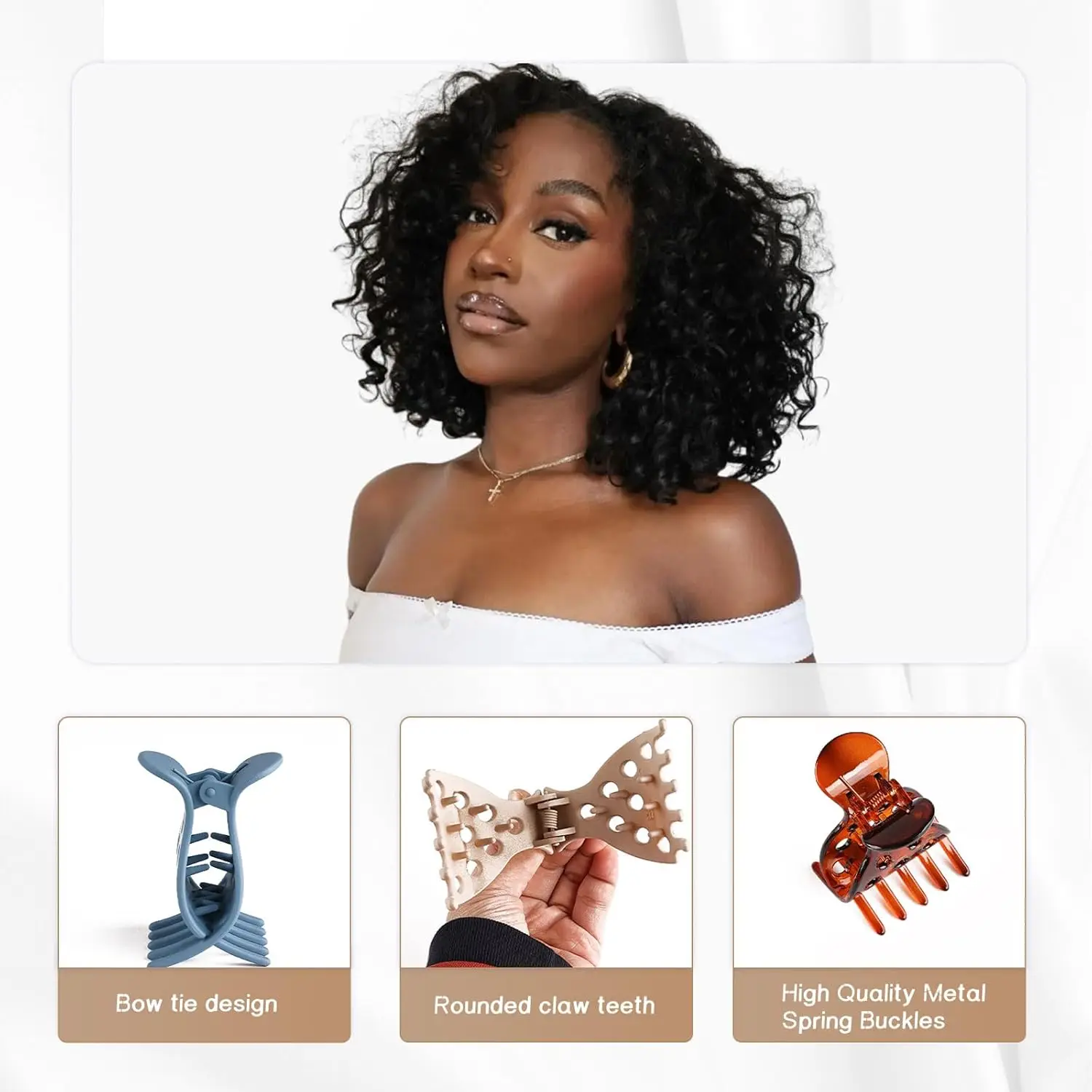 Haar-Clip-Clips zum Anheben der Haarwurzeln für Volumen, Locken-Clip-Clips, Volumen-Clip-Clips ohne Faltenbildung, Haar-Clip-Clips zum Anheben der Haarwurzeln für federnde Locken – Detail 7