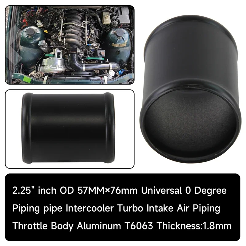 

Universal 48mm-76mm/1 .89"-3'' inch Straight Aluminum Turbo Intercooler Pipe Piping Tubing Intake system L=76MM