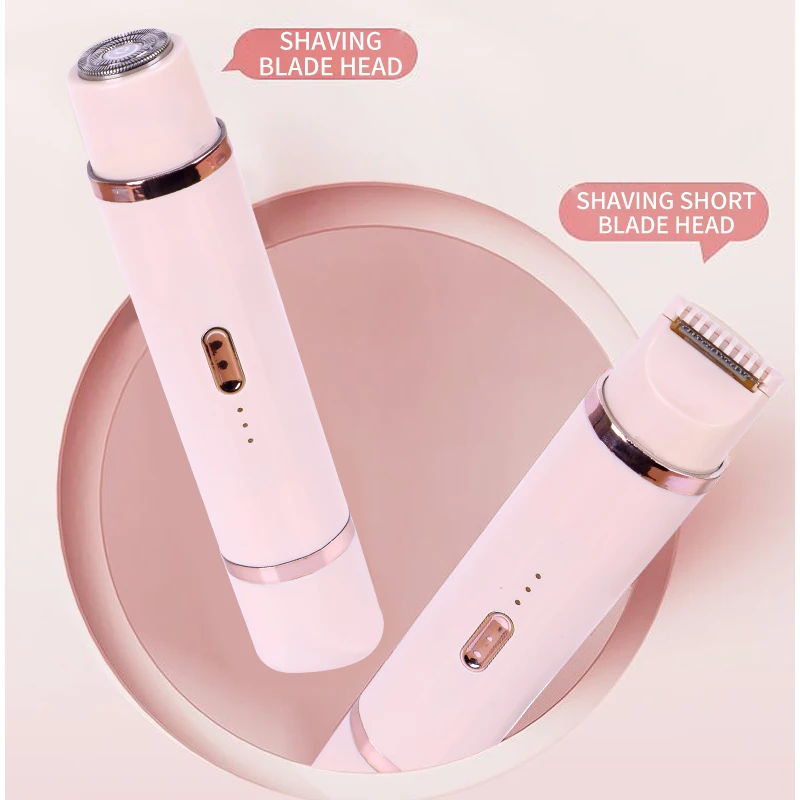 ماكينة إزالة الشعر وماكينة حلاقة 2 في 1 للنساء - جهاز إزالة الشعر الكهربائي اللاسلكي القابل لإعادة الشحن لكامل الجسم، العناية بالبشرة الحساسة وغير المؤلمة
