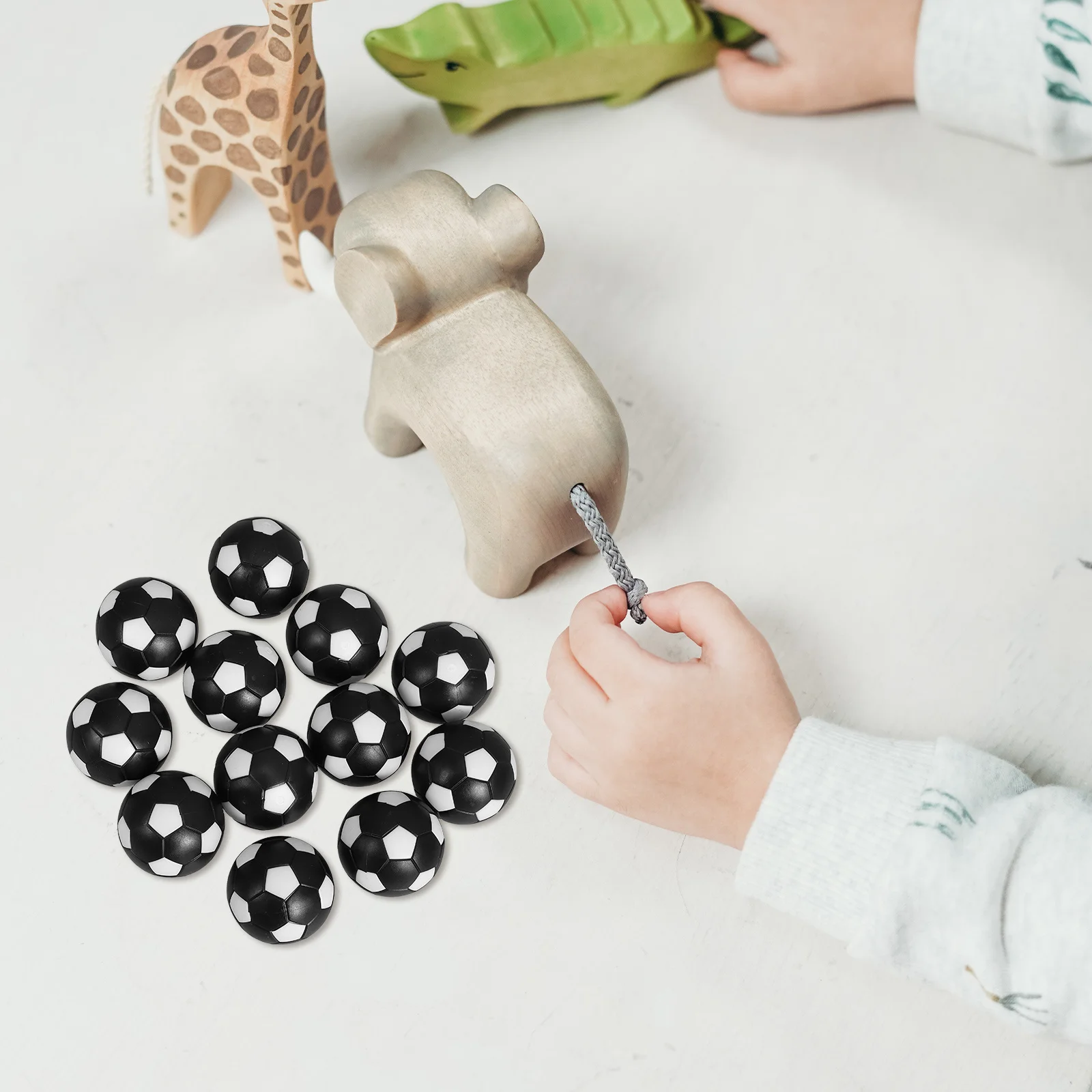 

12Pcs Foosball Table Soccer Replacement Balls 36mm Bright Mini Tabletop Football Game Balls Accessories for Kids