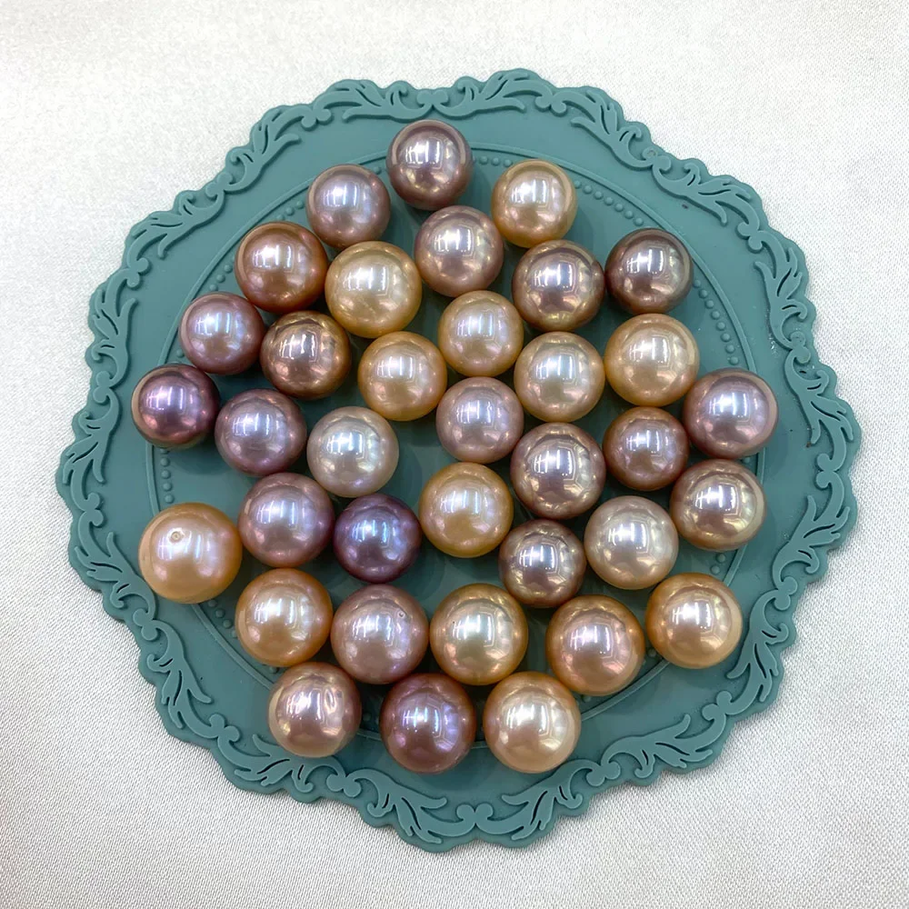 Colorful Fashion Natural Freshwater Edison Pearl Bare Beads Unholed Loose Beads DIY Exquisite Jewelry Gift Materials 9-14mm